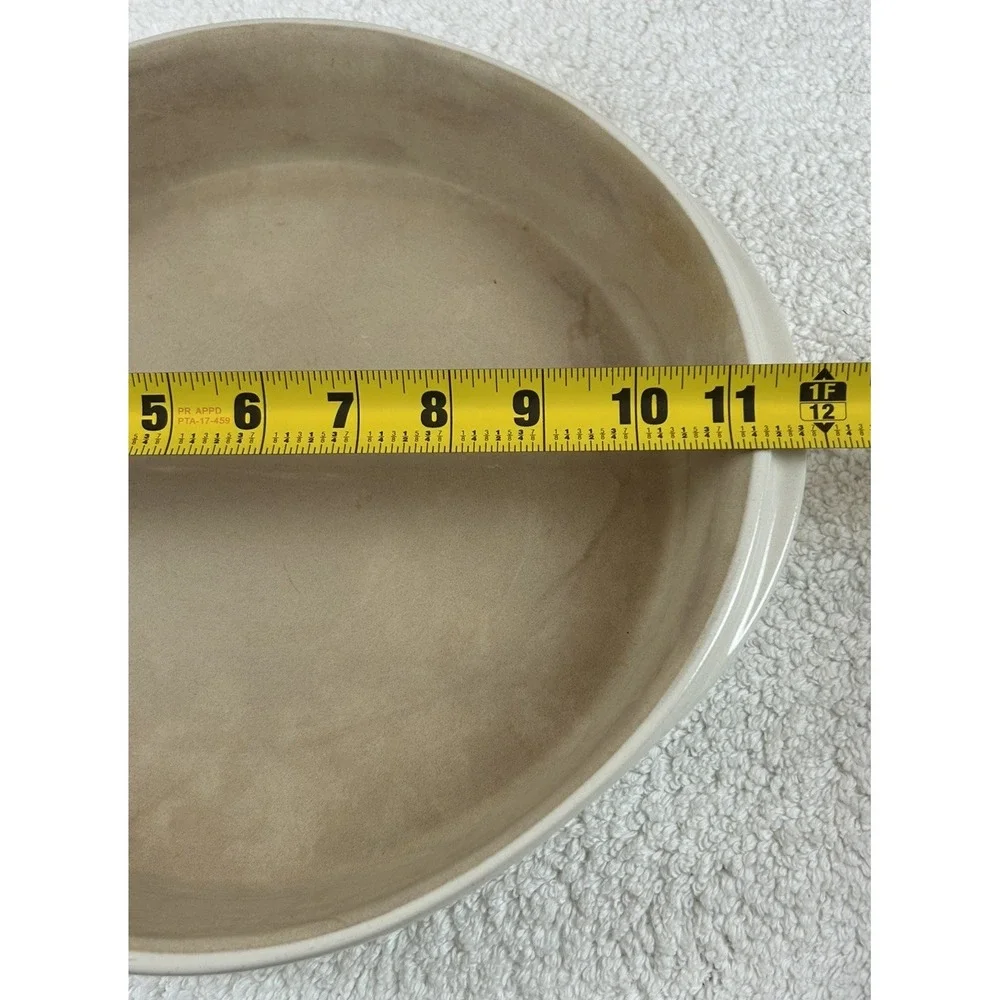 Pampered Chef 11-inch Deep Dish Ridged Baker Stoneware Pie Plate RETIRED